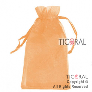 BOLSA NARANJA ORGANZA 24X19.5CM HS2629-4 x 1